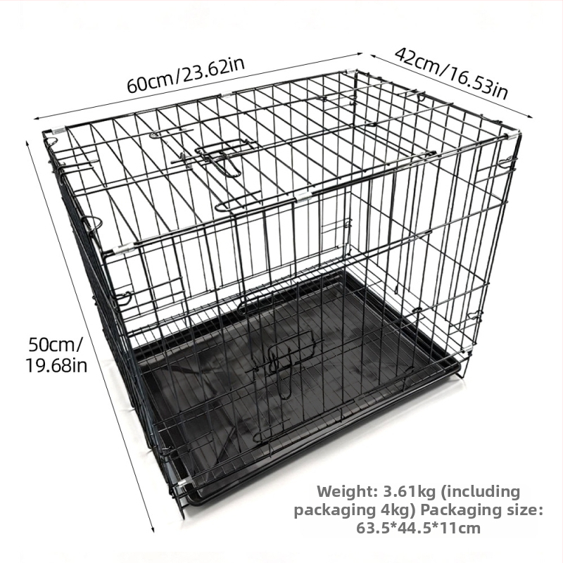 Μεταλλικό κλουβί σκύλου για εσωτερική χρήση με ενίσχυση και δίσκο τουαλέτας για μικρά έως μεσαία σκυλιά