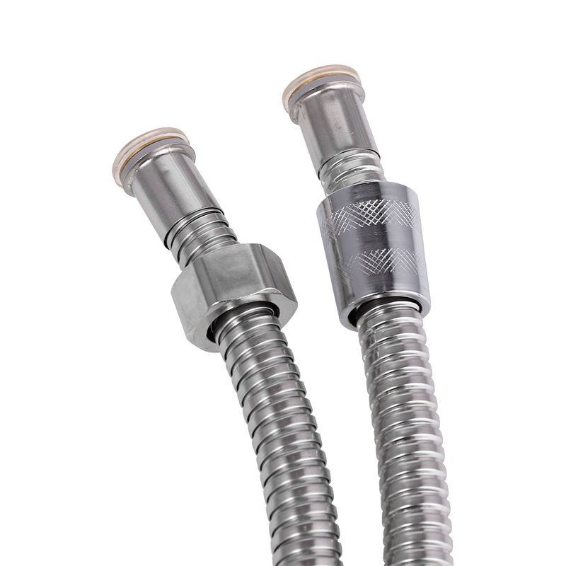 Furtun de duș din oțel inoxidabil – model: tub de duș cu exterior din oțel inoxidabil; presiune nominală: 7; temperatură de funcționare: 50°C; instalare: conectare; stil: modern minimalist