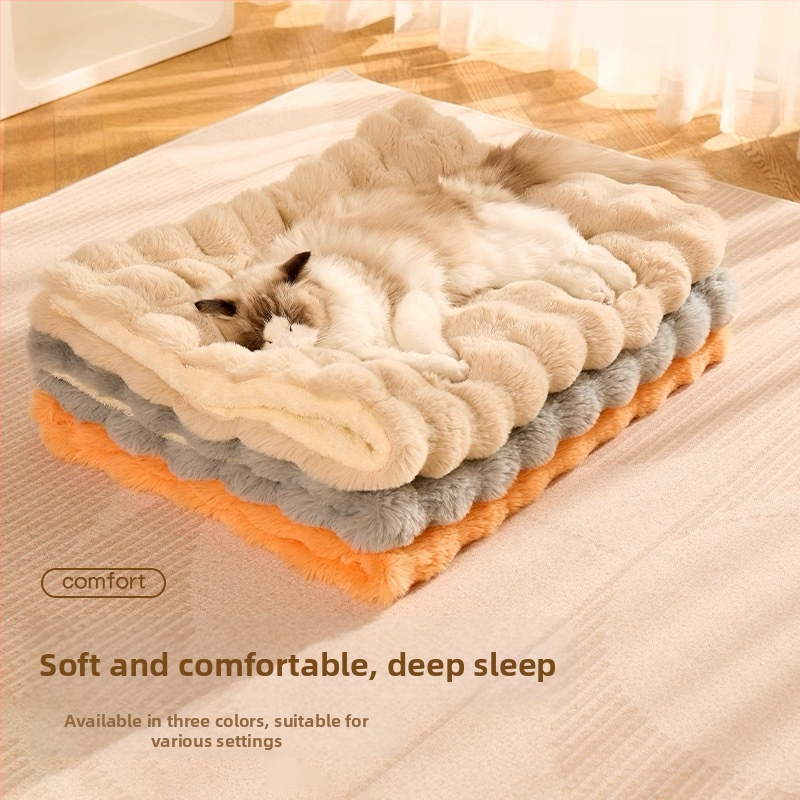 Βελούδινο χαλάκι για κατοικίδια (γάτες και σκύλοι), χειμερινό μαξιλάρι ύπνου, φωλιά γάτας, δάπεδο με βελούδινο ύφασμα