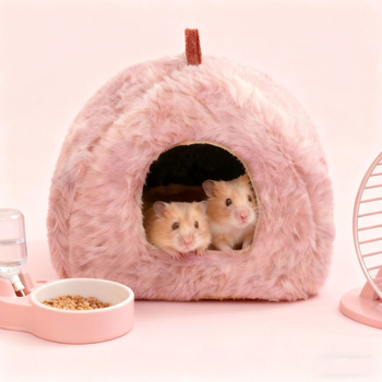 Hamster zimsko toplo gnijezdo – pamuk, okruglog oblika, za unutarnju upotrebu, vodootporno, crtani stil