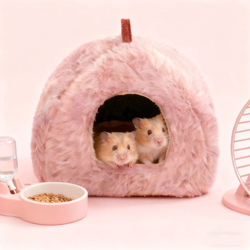 Hamster zimsko toplo gnijezdo – pamuk, okruglog oblika, za unutarnju upotrebu, vodootporno, crtani stil