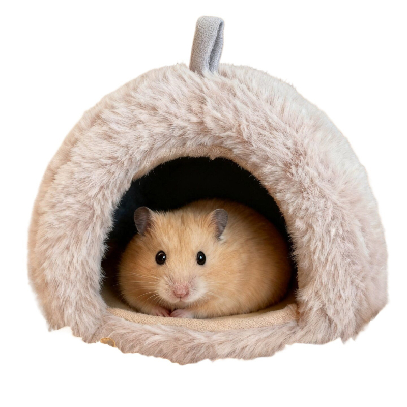Hamster zimsko toplo gnijezdo – pamuk, okruglog oblika, za unutarnju upotrebu, vodootporno, crtani stil