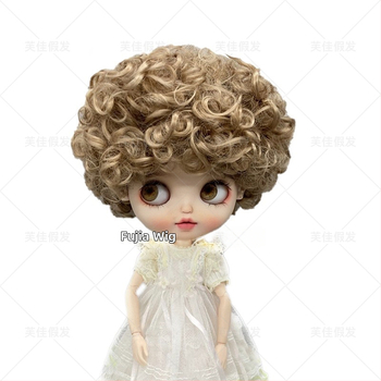 Parochňa pre BJD bábiku, krátke kučeravé vlasy, model LBB, drôt s vysokou teplotou, štýl kresleného filmu, kučeravý ofina, pôvod Zhejiang