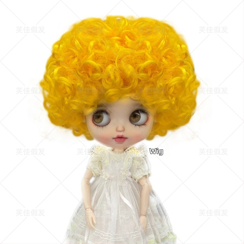 Parochňa pre BJD bábiku, krátke kučeravé vlasy, model LBB, drôt s vysokou teplotou, štýl kresleného filmu, kučeravý ofina, pôvod Zhejiang