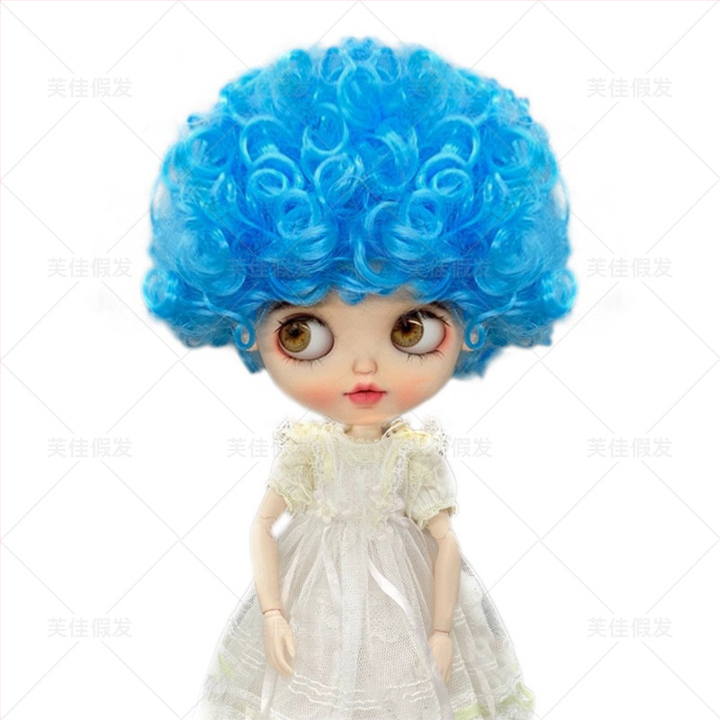 Parochňa pre BJD bábiku, krátke kučeravé vlasy, model LBB, drôt s vysokou teplotou, štýl kresleného filmu, kučeravý ofina, pôvod Zhejiang