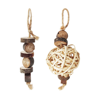 Jucărie de mestecat din lemn pentru animale de companie mici – MOOI skills, fără import, cuib pentru animale de companie