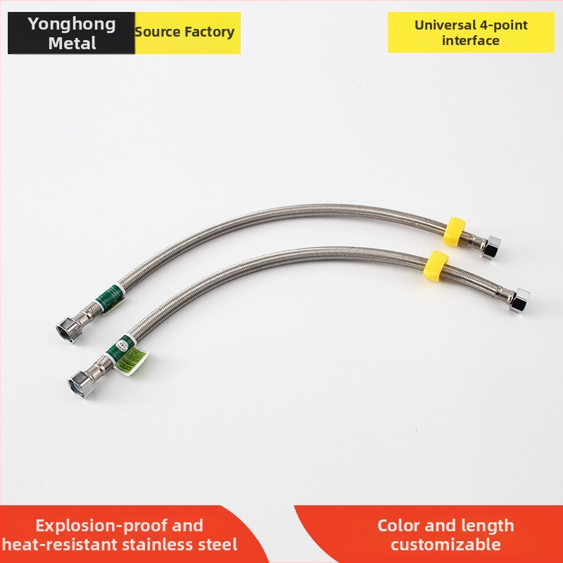 Furtun de alimentare pentru toaletă din oțel inoxidabil cu țesătură din sârmă împletită, model 06, 0-1 MPa, 0-90°C, instalare manuală