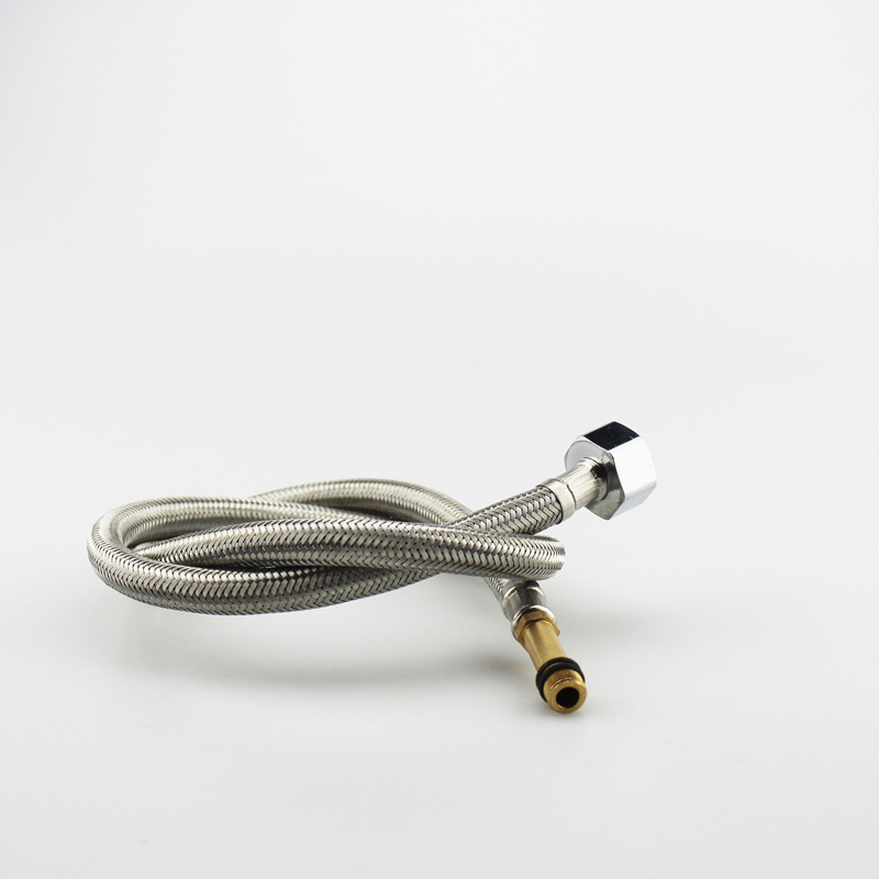 Rozsdamentes acél egyfejű fonott vízbekötőcső mosogatóhoz – 1,6 MPa, 0–80°C, kézi szerelés, modern stílus