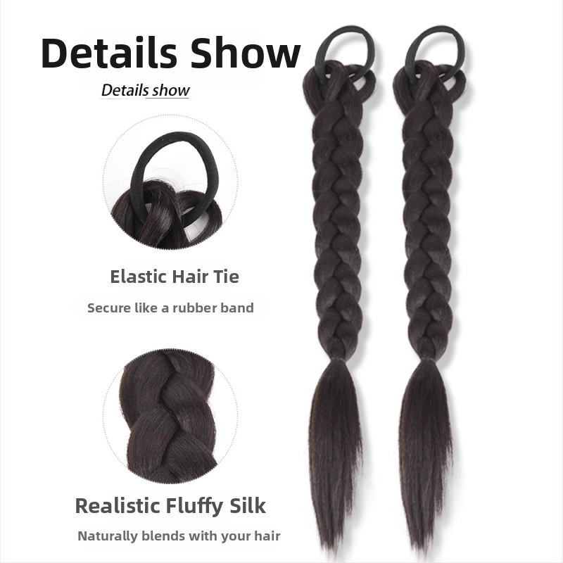 Perika s pletenicama, visokotemperaturna žica, srednje duga kosa, model PY07, za žene, zvjezdani modni stil