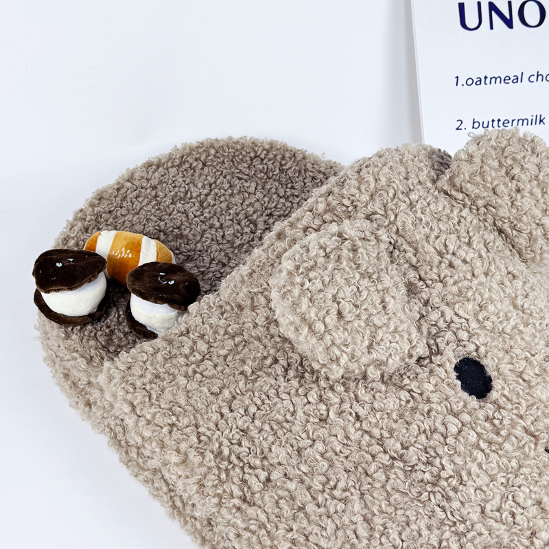 Βελούδινο ημι-κλειστό κρεβάκι-φωλιά για κατοικίδια, αφαιρούμενο και πλένεται, εύκολο στην εγκατάσταση