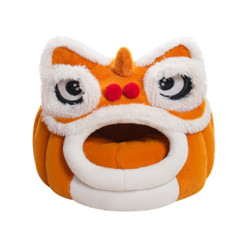 Κρεβάτι κατοικιδίων για σκύλους — ημιπεριφραγμένο, ζεστό και άνετο, υλικό: συνθετικό γούνινο κουνελιού, κατάλληλο για όλες τις εποχές