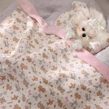 Κουβέρτα σκύλου με εκτύπωση, σουέντ, αναπνεύσιμη και ζεστή, πλένεται, κατάλληλη για μικρόσωμους, μικρούς και μεσαίου μεγέθους σκύλους, όλες οι εποχές