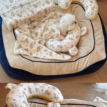 Κουβέρτα σκύλου με εκτύπωση, σουέντ, αναπνεύσιμη και ζεστή, πλένεται, κατάλληλη για μικρόσωμους, μικρούς και μεσαίου μεγέθους σκύλους, όλες οι εποχές