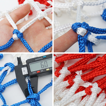 Полиестерно тъкана баскетболна мрежа за тренировки, марка Xin Qiangsheng, 0,35 кг, персонализирана, съвместима с баскетболен пост/щанга