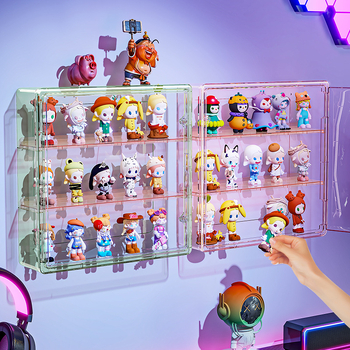 Стенна витрина за фигури – прозрачен корпус, прахо- и влагозащитна, PET пластмаса, капацитет 18 л, модел 9625