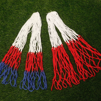 Plasă personalizată pentru coș de baschet, pentru competiții în aer liber, amestec din polipropilenă/poliester, construcție îngroșată, personalizabilă, compatibilă cu cadre standard de baschet