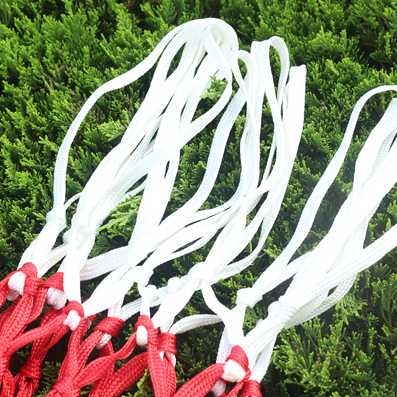 Plasă de baschet pentru competiții, sfoară plată cu 12 fibre, poliester îngroșat, plasă standard pentru inelul de baschet