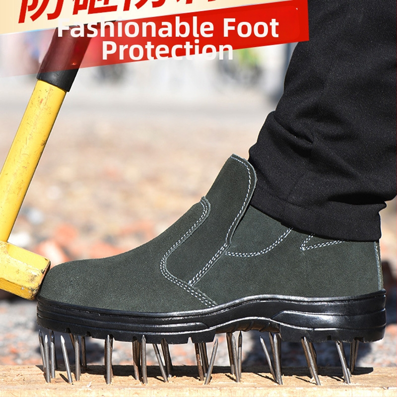 Pantofi de siguranță pentru bărbați, iarnă, înalți, cu vârf din oțel, anti-perforație, anti-șoc, personalizabili