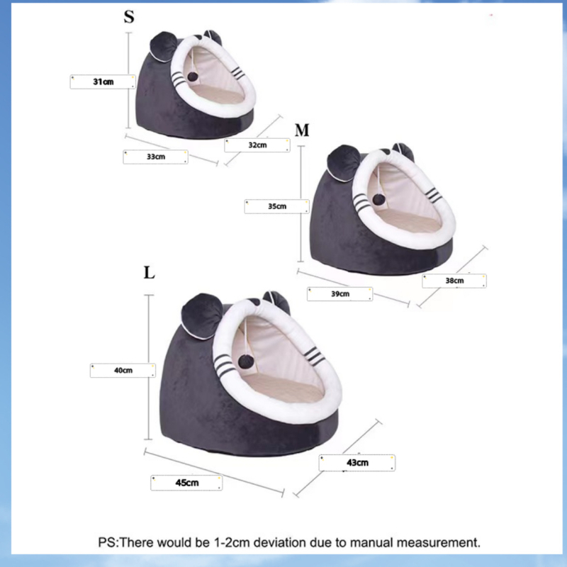 Pat pentru pisici, design semiînchis; material textil; marcă Hongsheng pet