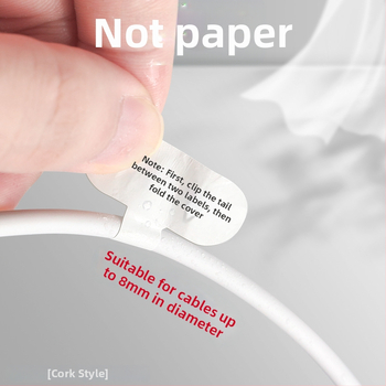 Vodotesná štítka na káble, samolepiaci kraft papier, na ručné označovanie káblov, 100 štítkov