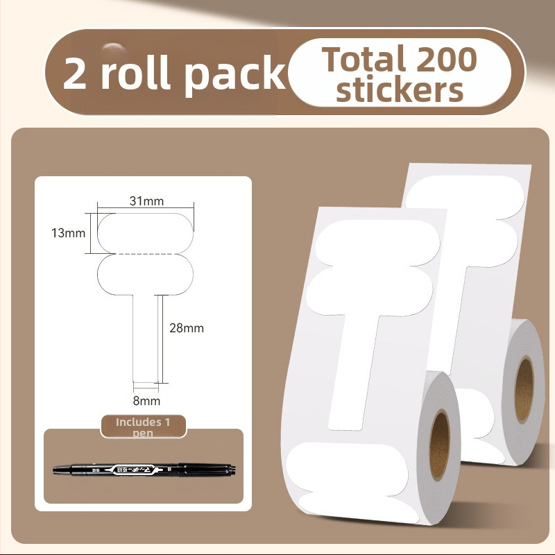 Vodotesná štítka na káble, samolepiaci kraft papier, na ručné označovanie káblov, 100 štítkov