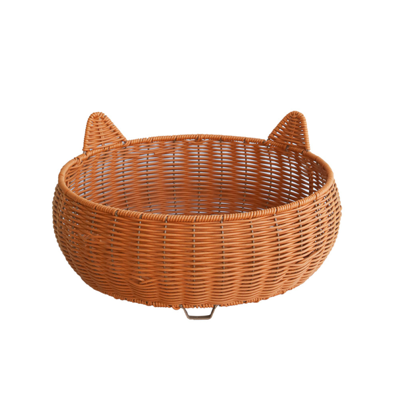 Cuib de pisică din ratan – respirabil, pentru interior, pentru pisici, primăvară-vară.