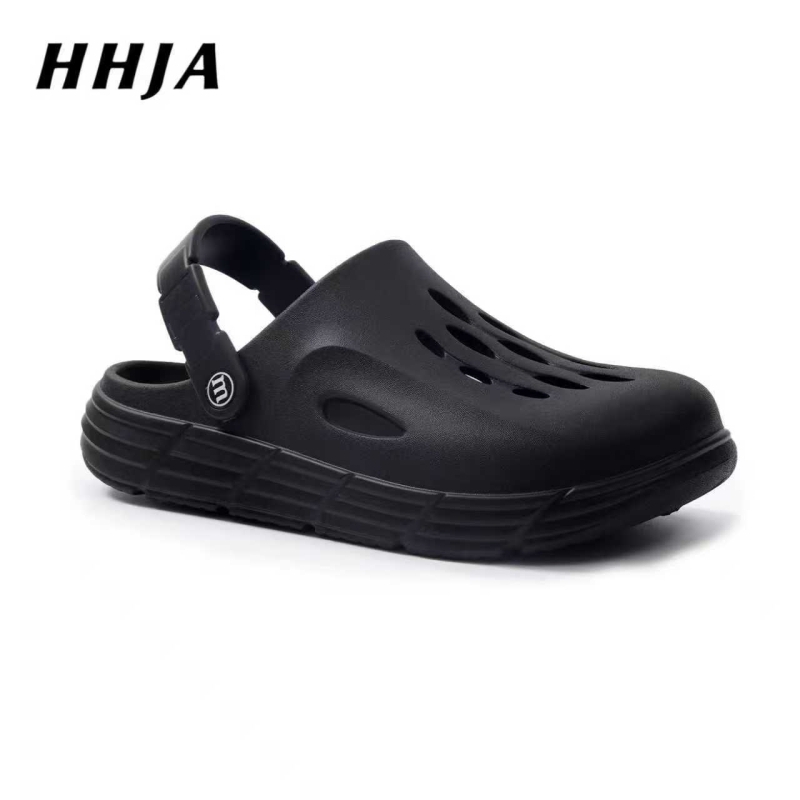 Sandale bărbați perforate, cu vârf acoperit, talpă EVA groasă, partea superioară EVA, respirante, antiderapante