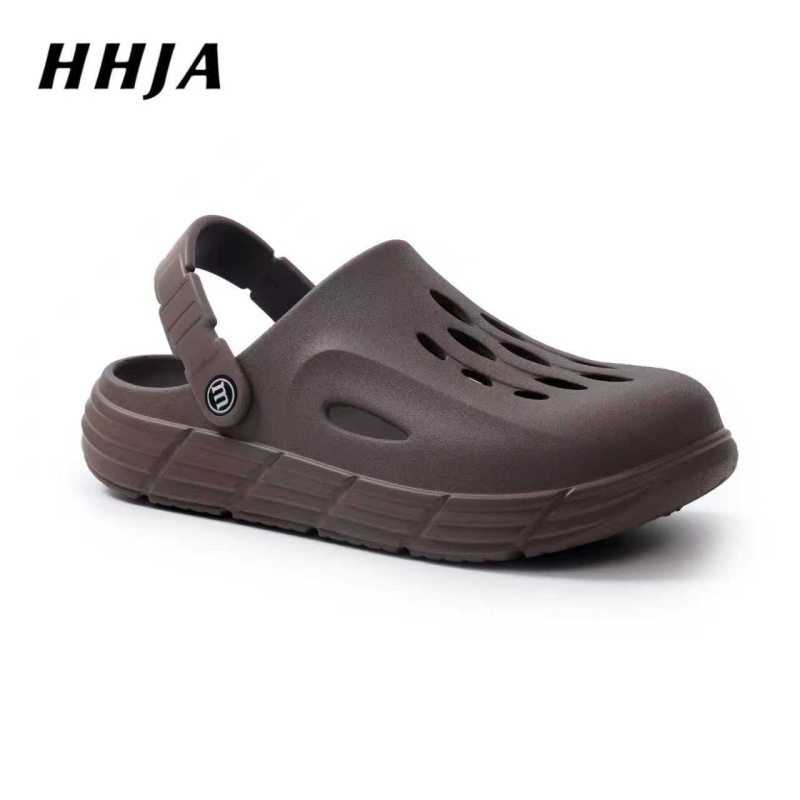 Sandale bărbați perforate, cu vârf acoperit, talpă EVA groasă, partea superioară EVA, respirante, antiderapante