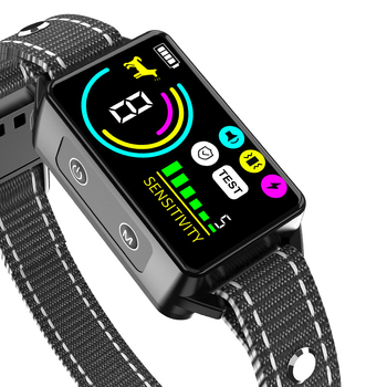 Colier de dresaj pentru câini cu ecran LCD, identificare inteligentă pe trei axe, din plastic, șoc electric