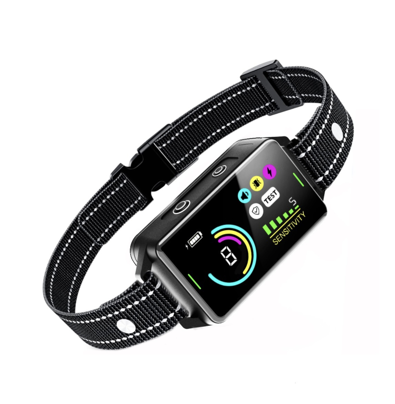 Colier de dresaj pentru câini cu ecran LCD, identificare inteligentă pe trei axe, din plastic, șoc electric