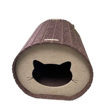 Cuib pentru pisici și tunel — din filc, pliabil, adăpost semiînchis pentru pisici, cuiburi pentru animale de companie