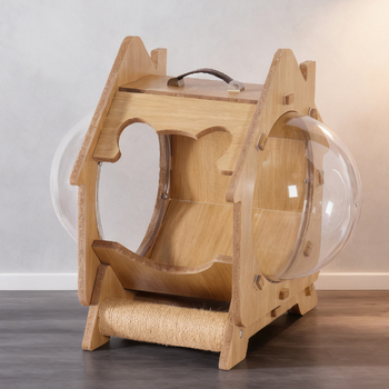 Cuib pentru pisici pentru toate sezoanele, capsulă transparentă, pat extra-large, respirabil și impermeabil, pentru interior și exterior