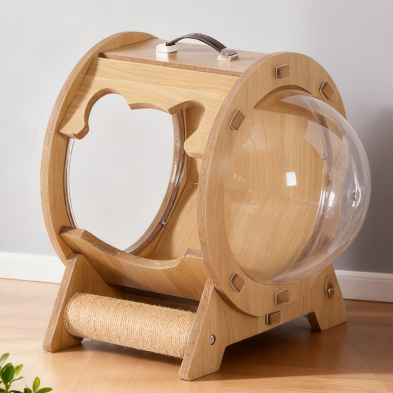 Cuib pentru pisici pentru toate sezoanele, capsulă transparentă, pat extra-large, respirabil și impermeabil, pentru interior și exterior