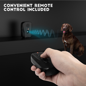 Meiyi opritor ultrasonic pentru lătratul câinilor, cu telecomandă, oprire automată a lătratului, carcasă din plastic