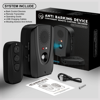 Meiyi opritor ultrasonic pentru lătratul câinilor, cu telecomandă, oprire automată a lătratului, carcasă din plastic