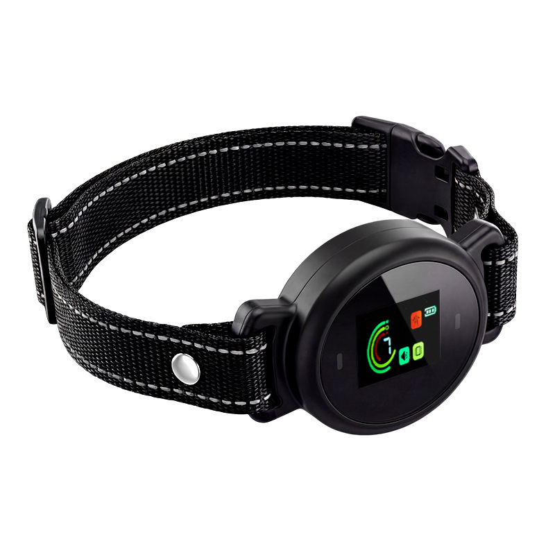 Guler ultrasonic cu ecran color anti-lătrat pentru câini, antrenor automat cu recunoaștere precisă, poliester, pentru câini, furnizare exclusivă pentru export transfrontalier