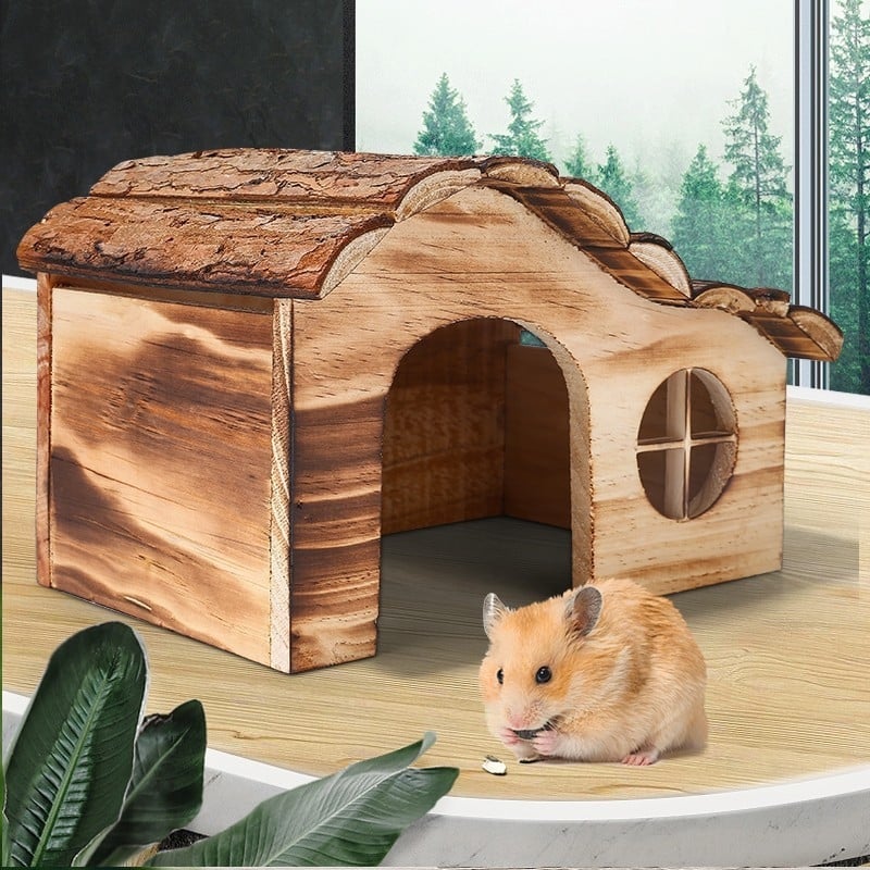 Drvena kućica za hamster, drvena konstrukcija, za hamster, nije uvozena