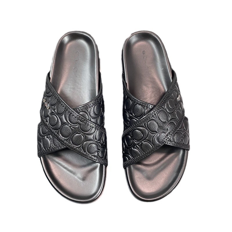 Valódi bőrből készült szandál reliefes felülettel, felső rész – tehénbőr, belső – báránybőr, gumitalp, hétköznapi, nyitott lábujjú