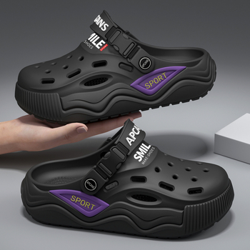 Férfi EVA szandálok, casual stílus, egy pánt, légáteresztő, magasságot növelő, EVA talp