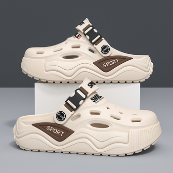 Férfi EVA szandálok, casual stílus, egy pánt, légáteresztő, magasságot növelő, EVA talp