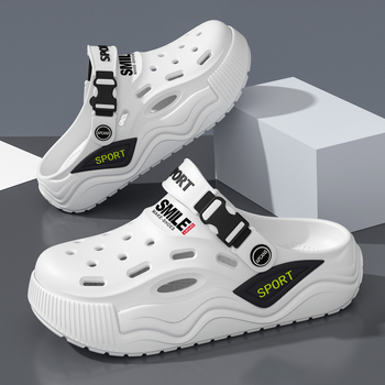 Férfi EVA szandálok, casual stílus, egy pánt, légáteresztő, magasságot növelő, EVA talp