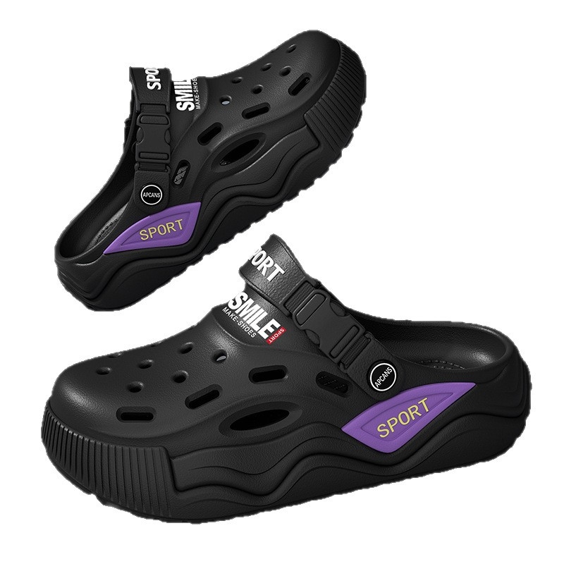 Férfi EVA szandálok, casual stílus, egy pánt, légáteresztő, magasságot növelő, EVA talp