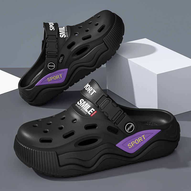 Férfi EVA szandálok, casual stílus, egy pánt, légáteresztő, magasságot növelő, EVA talp