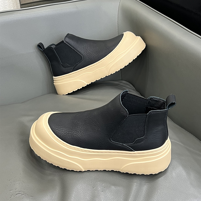 Muške Chelsea čizme – zimske radne obuće, visoko krojene, debela PVC potplata, PU gornji dio, mrežasta unutrašnjost, slip-on