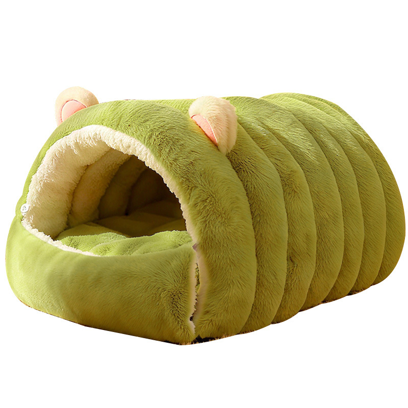 Cuib pentru pisici, cald pentru toate anotimpurile, design închis, PP bumbac, utilizare în interior, detașabil și lavabil