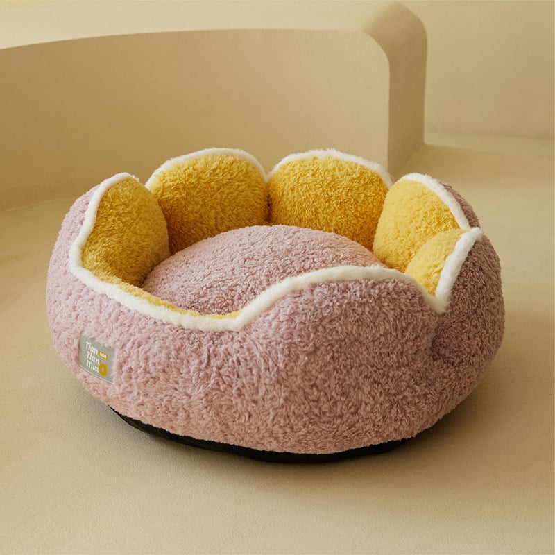 Gnijezdo za mačke i male pse, poluzatvoreno zimsku gnijezdo, četiri sezone, Teddy stil, punjenje PP pamuka, dimenzije 40×40×18 cm, 50×50×22 cm, 60×60×24 cm