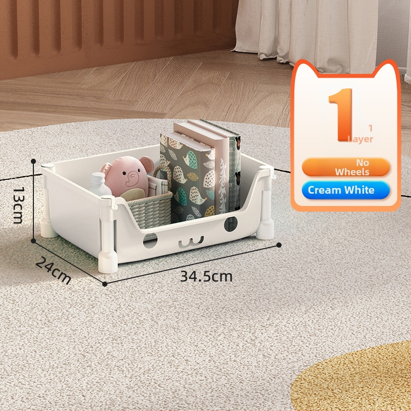 Petoslojni plastični mobilni regal za skladištenje, s kotačićima, višestruka namjena