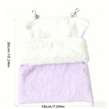 Kisállatok számára függő alvófészek — (poliészter, négyzet alakú, meleg, hamster részére, beltéri használat)