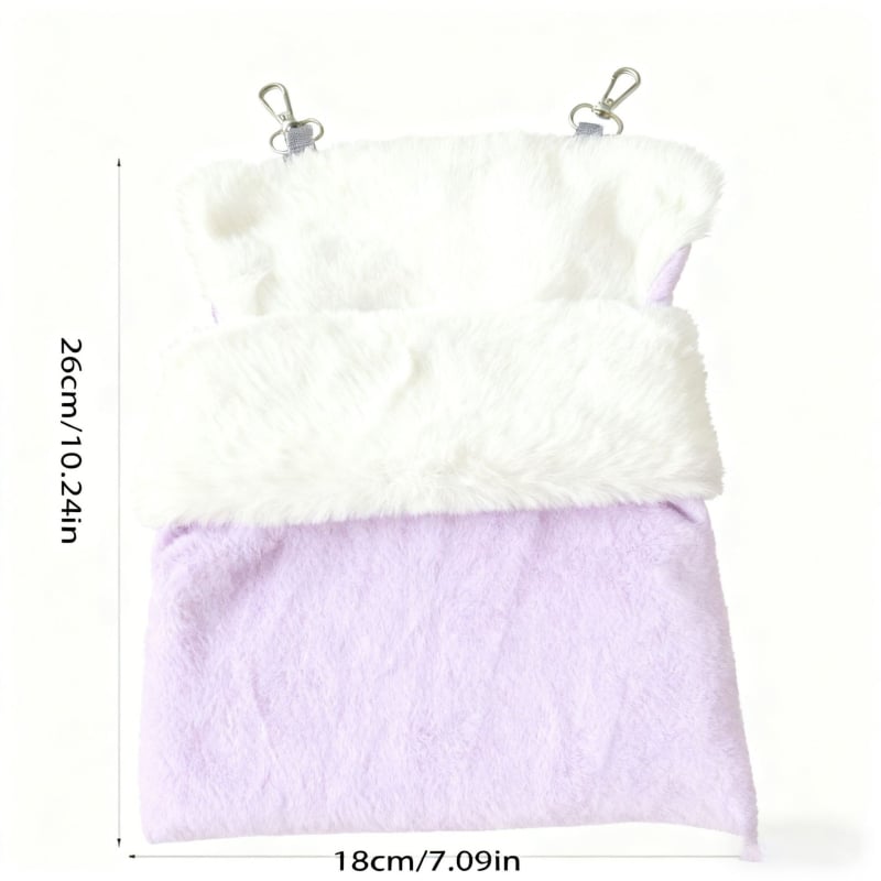 Kisállatok számára függő alvófészek — (poliészter, négyzet alakú, meleg, hamster részére, beltéri használat)