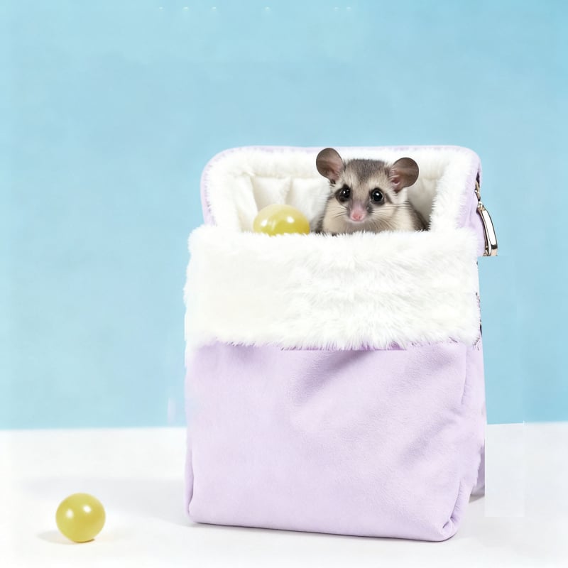 Kisállatok számára függő alvófészek — (poliészter, négyzet alakú, meleg, hamster részére, beltéri használat)